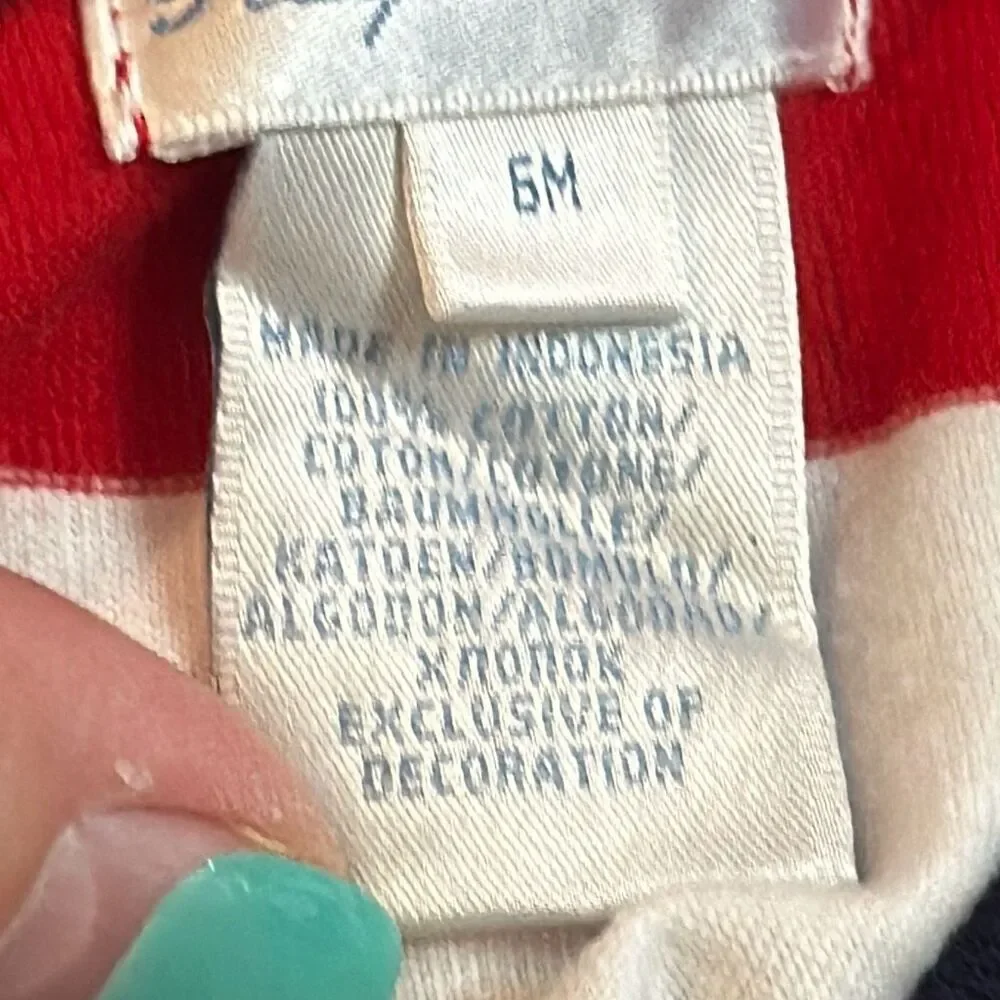Ralph Lauren Crest Dress Girls Red White Blue Dress with Bloomers size‎ 6M NEW